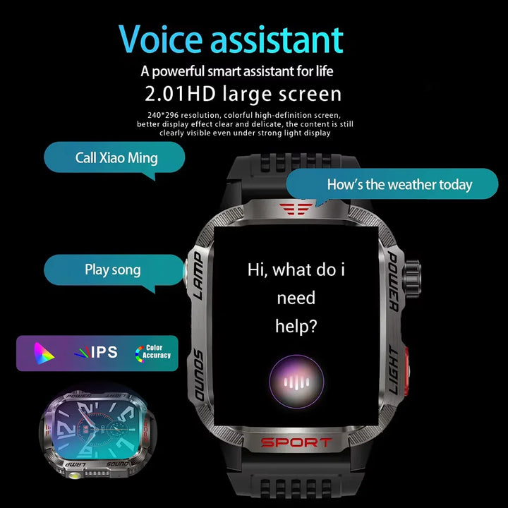Outdoor Smartwatch with Fitness Tracker & Bluetooth Calls