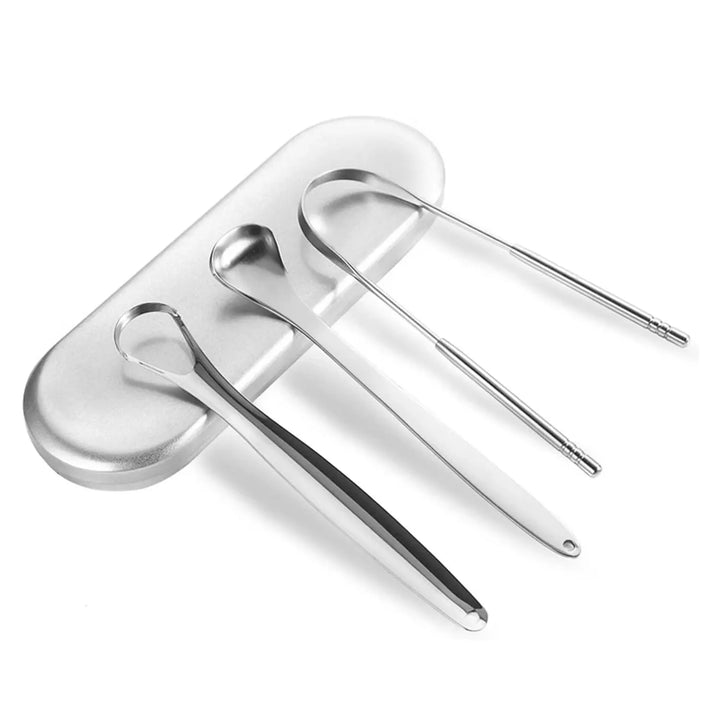 Metal Tongue Scraper Cleaner for Adults & Kids