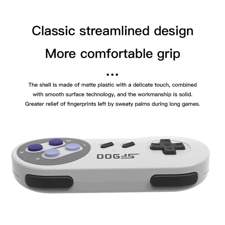 SF900 Retro Game Console – 5000 Built-in Games, HDMI Output, Wireless Controllers, SNES Style