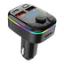 Bluetooth 5.0 Car  Transmitter PD Type-C Dual USB Ambient Player MP3