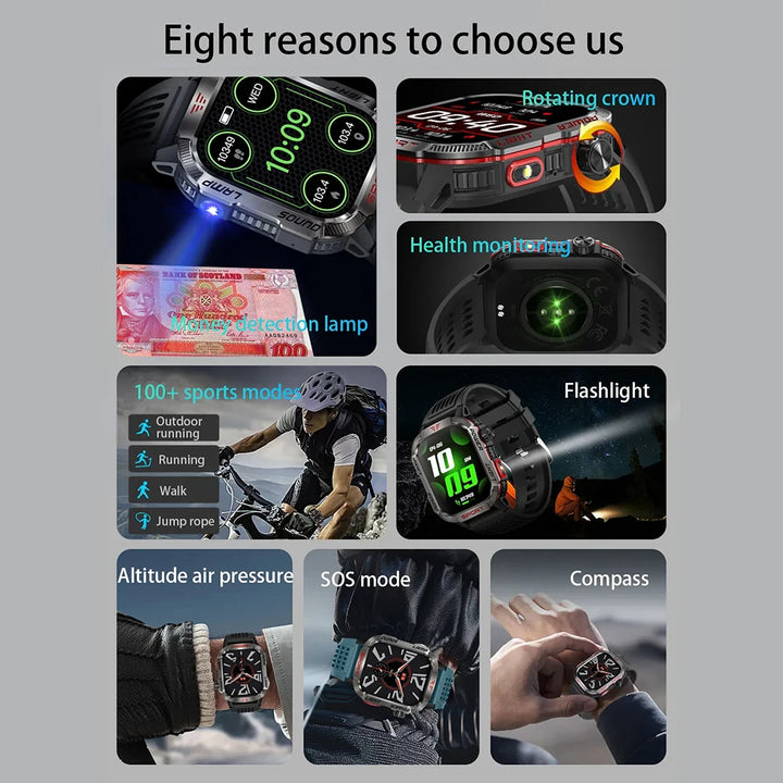 Outdoor Smartwatch with Fitness Tracker & Bluetooth Calls